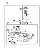 68439221AB - Fuel and Accelerator Pedal: Fuel Tank for Fiat: 500X | Jeep: Renegade Image