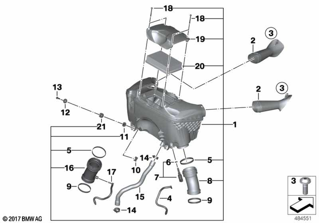 13727726799 - : Air Filter Element for BMW-Motorrad Image
