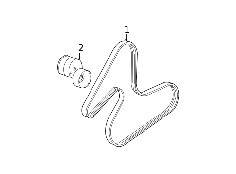 Accessory Drive Belt System Components for 2001 Ford Taurus #0