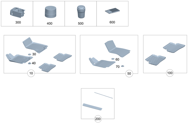 1746801202 - Interior Equipment: Cover Rail for Mercedes-Benz: 300C, 300CD, C300, C43 AMG, C63 AMG S E Performance, E350, GLC300, GLC350e, GLC43 AMG, GLC63 AMG S E Performance Image
