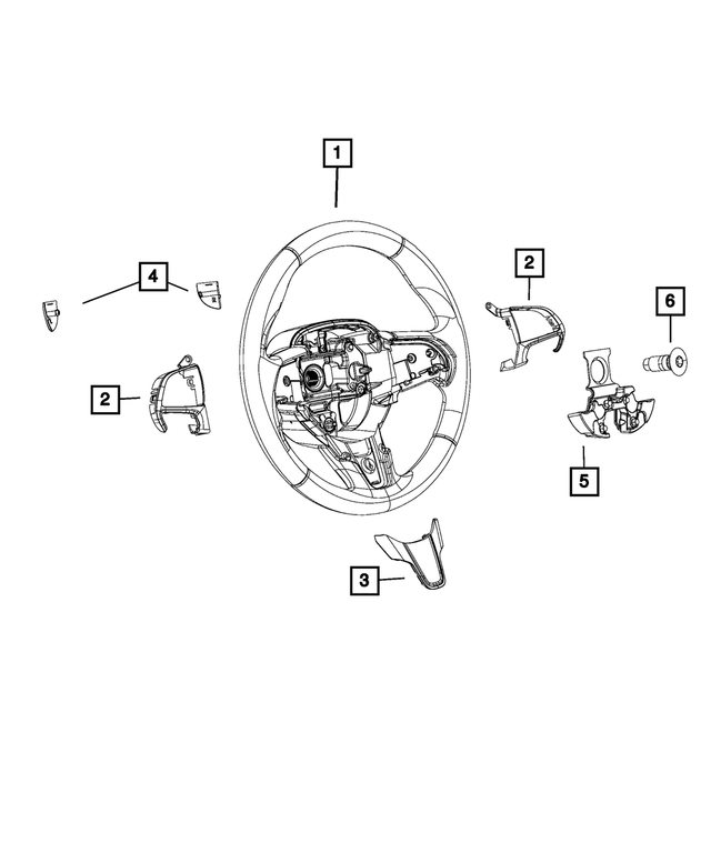 5ZC68DX8AA - : Steering Wheel Bezel, Left for Mopar Image