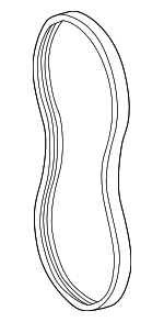 88984195 - Cooling System: Serpentine Belt for Buick: Skylark | Chevrolet: Beretta, Cavalier, Malibu | Oldsmobile: Achieva, Alero, Calais, Cutlass Calais | Pontiac: Grand Am, Sunfire Image