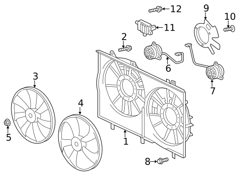 Cooling Fan for 2011 Toyota Sienna #0