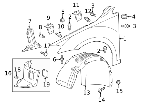 Fender & Components for 2015 Volkswagen Golf #0