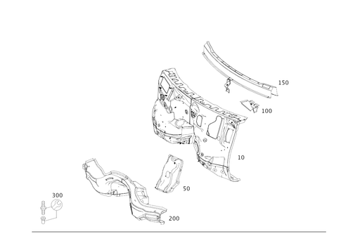 Firewall and Connecting Parts for 2014 Mercedes-Benz GLK 250 #0