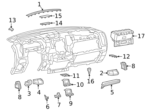 Cluster & Switches for 2024 Ram 1500 #1