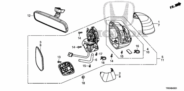 Mirror (2) for 2012 Honda Civic #0