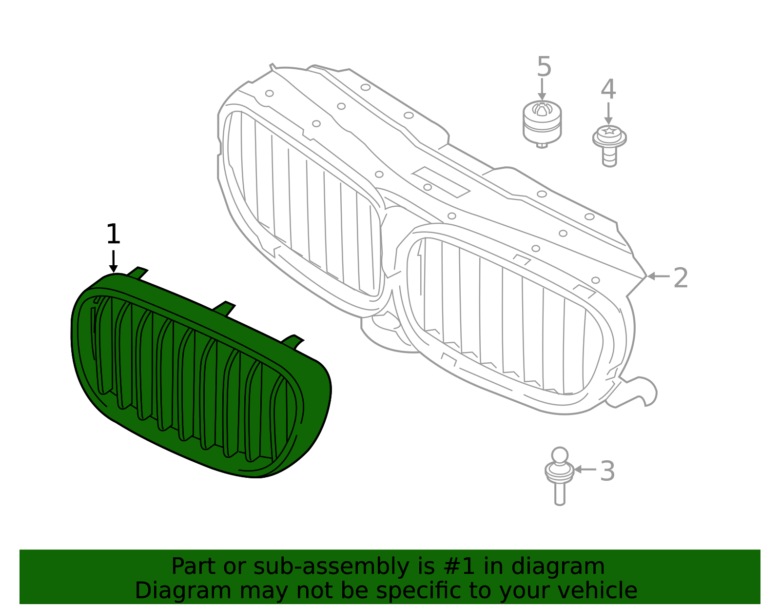 Genuine BMW 51-13-8-070-469 | Grille, Front Left | FREE Shipping 