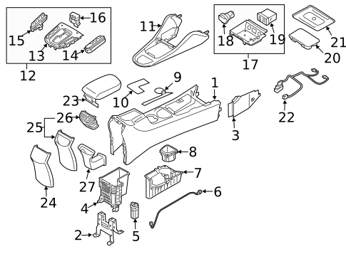 Center Console for 2019 Hyundai Ioniq #0