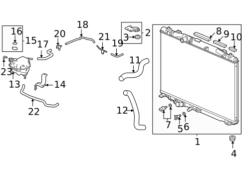 Radiator & Components for 2025 Acura TLX #0
