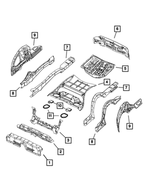 5112809AF - Body Sheet Metal Except Doors: Floor Pan Crossmember for Dodge: Challenger Image