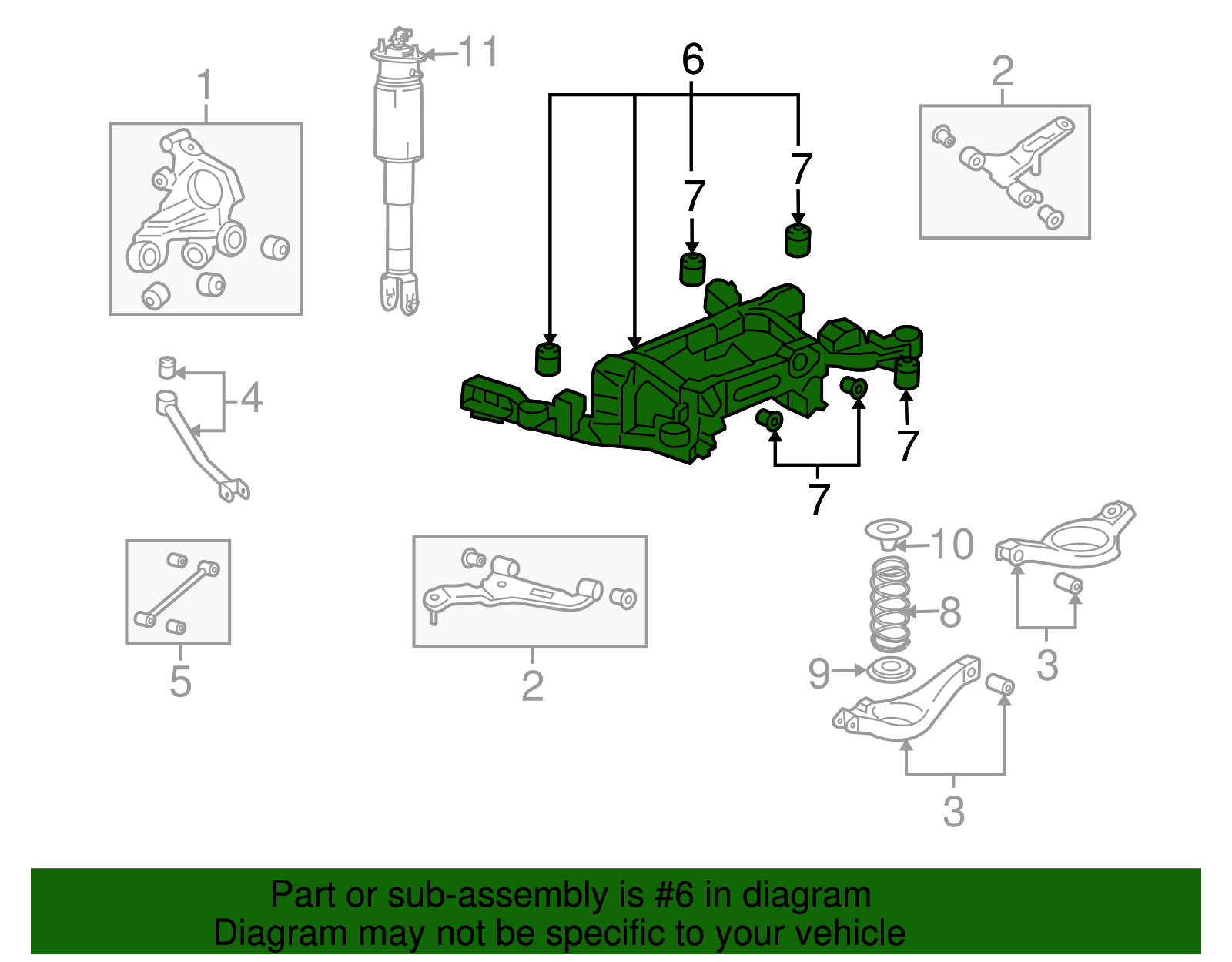 2005-2008 Cadillac SRX Suspension Cross-Member 25821863