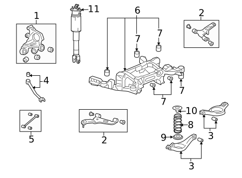 Rear Suspension for 2007 Cadillac SRX #1