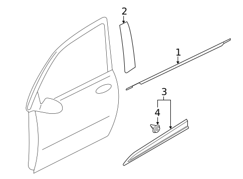 Exterior Trim - Front Door for 2014 Mitsubishi Outlander #0