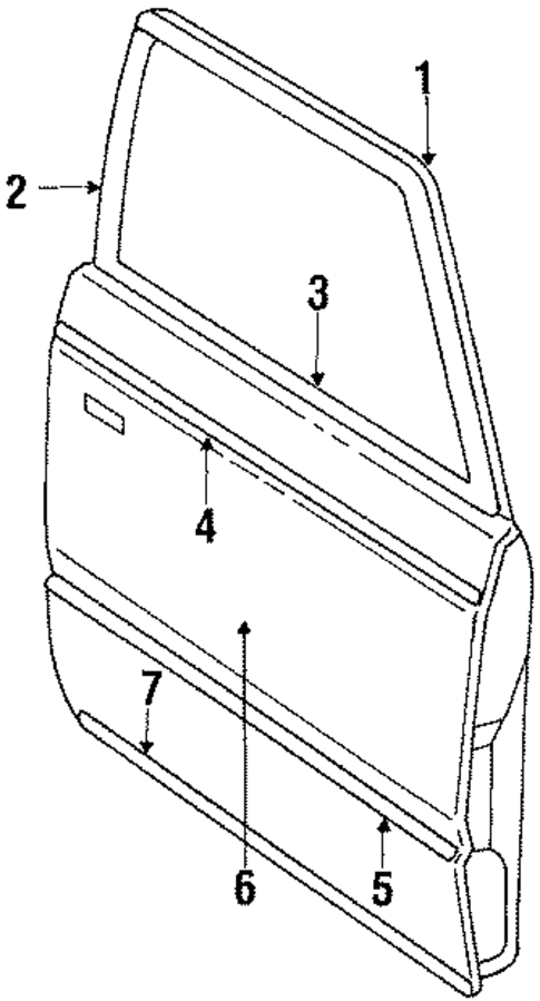 Door & Components for 1985 Ford Escort #0