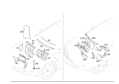 Engine Compartment Damping for 1996 Mercedes-Benz S500 #0