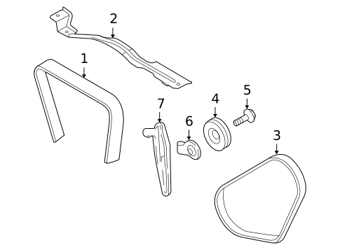 Belts & Pulleys for 2009 Subaru Outback #1