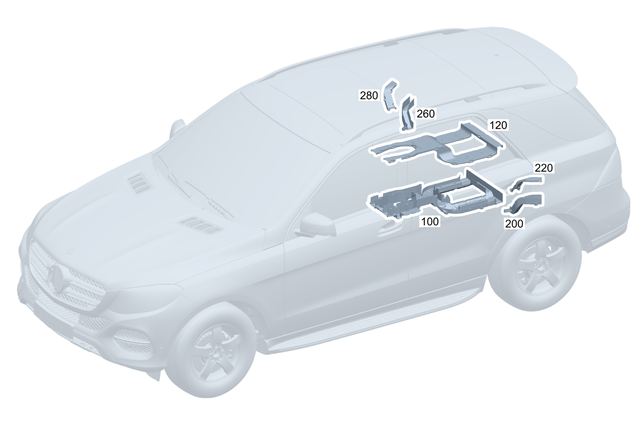 2948211100 - Electr. System: Cable Duct for Mercedes-Benz: EQE 350 SUV, EQE 350+ SUV, EQE 500 SUV, EQE AMG SUV Image image