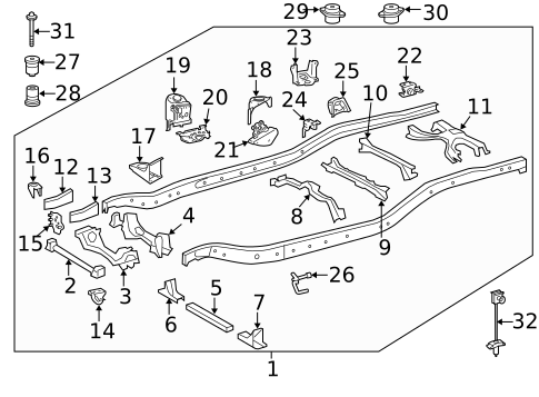 Frame & Components for 2010 Toyota Tundra #1