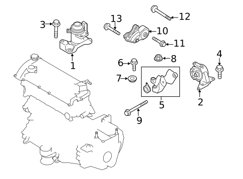 Engine & Trans Mounting for 2009 Mazda CX-7 #0