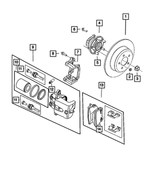 6101782 - Brakes: Push On Round With Teeth Spring Retainer for Mopar Image