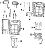 6PL811T5AG - Body: Headrest, Outer for Mopar Image