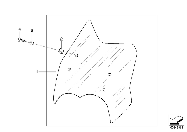 46638555101 - Frame and Mounting Parts: Rubber Grommet            for BMW-Motorrad Image