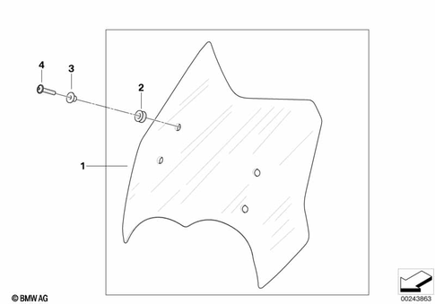 Motorcycle Trim Section, Windshield for 2010 BMW-Motorrad G 650 GS #10
