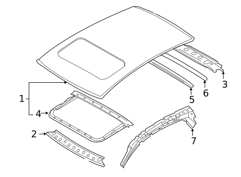 Roof & Components for 2009 INFINITI FX35 #0