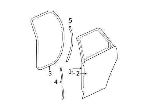 Door & Components for 2011 GMC Acadia #0