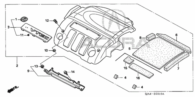 Engine Cover (1) for 2005 Acura RL #0