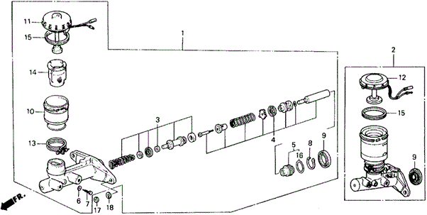 Brake Master Cylinder for 1990 Honda Prelude #0