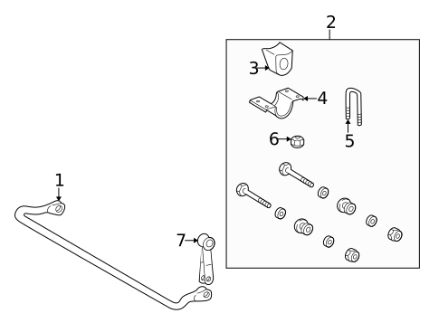 Stabilizer Bar & Components for 2004 Mercedes-Benz G 55 AMG&reg; #0