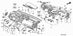77106SDAA00 - Interior/Bumper: INSULATOR, R. INSTRUMENT PANEL for Honda Image