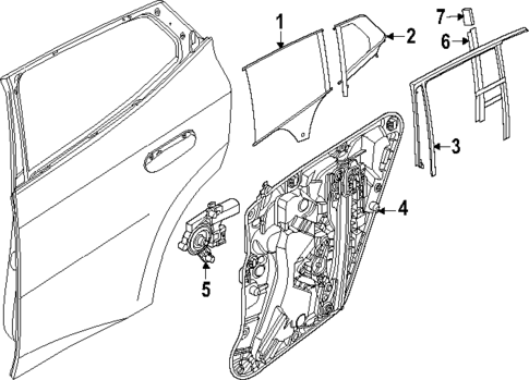Glass - Rear Door for 2024 BMW X2 #0