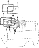 MB416380 - : Fixed Glass for Mitsubishi: Van Image