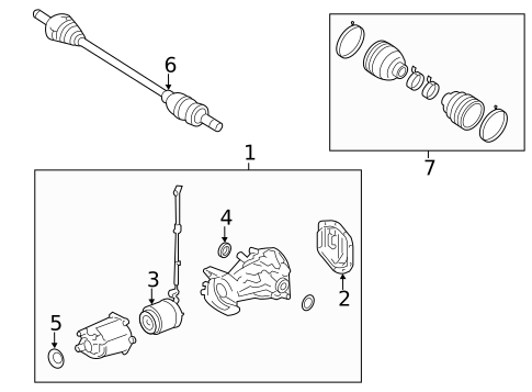 Axle & Differential for 2012 Lincoln MKZ #0