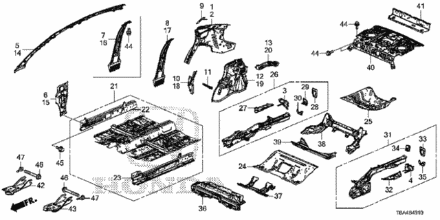 Floor - Inner Panel for 2016 Honda Civic #0