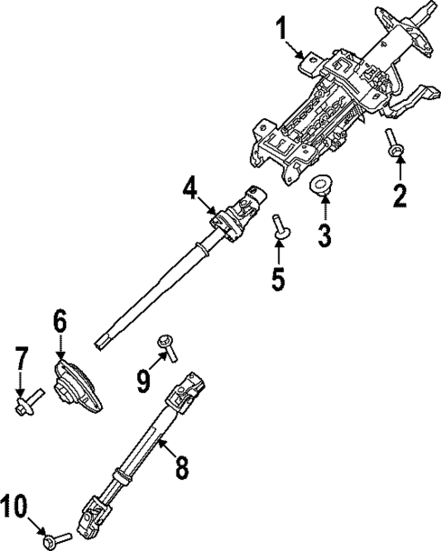 Steering Column Assembly for 2025 Ford F-150 Lightning #0