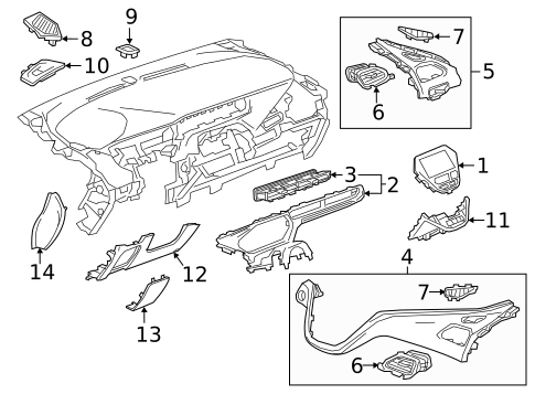 Instrument Panel Components for 2021 Chevrolet Bolt EV #0