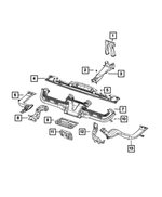 68535708AC - Air Conditioners and Heaters: Instrument Panel Duct for Mopar Image