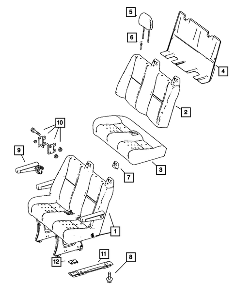Rear Seats - Second Row for 2008 Dodge Sprinter 3500 #4