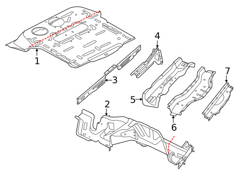 Rear Floor & Rails for 2013 Fiat 500 #0