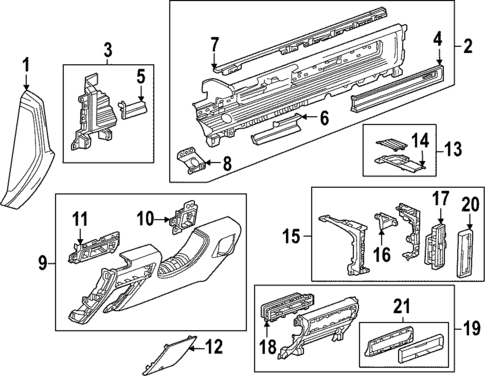 Instrument Panel Components for 2023 GMC Hummer EV Pickup #0