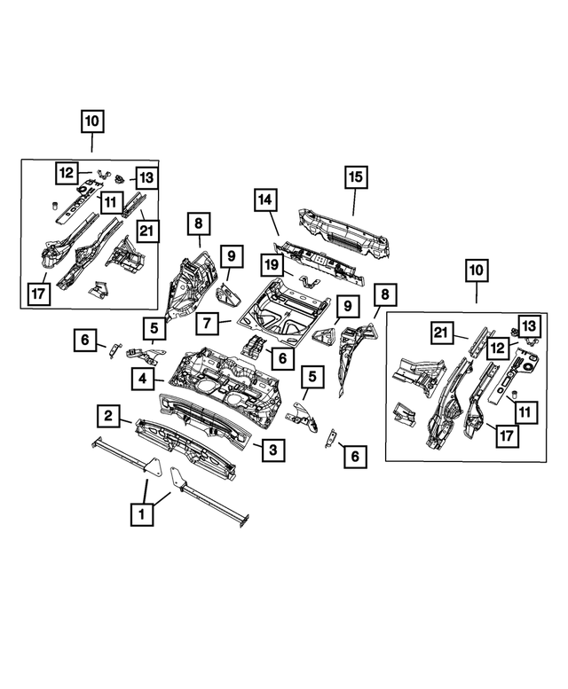 68103013AA - : Rear Closure Panel for Mopar Image