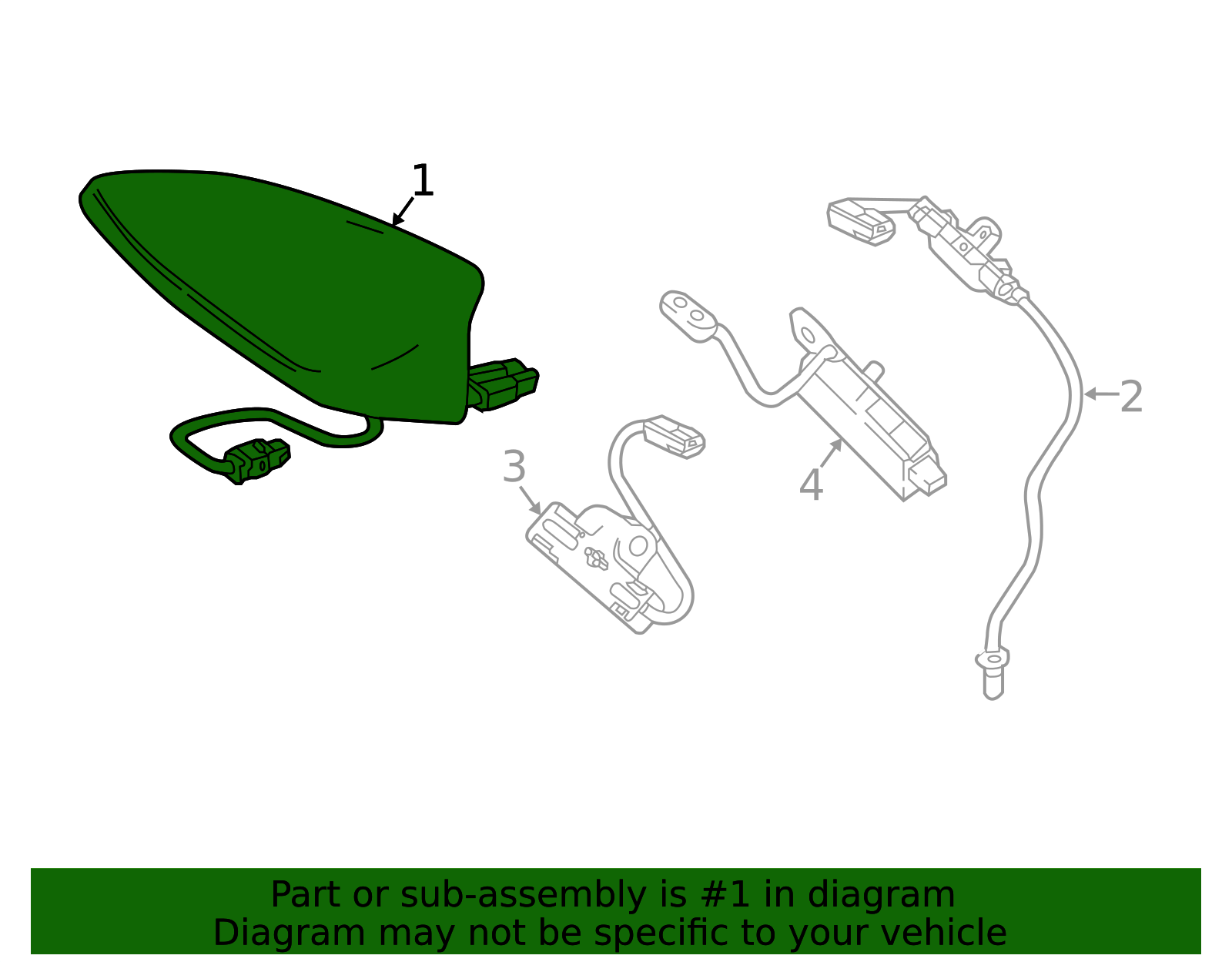 2016-2019 GM High Frequency Antenna 84400602 | Capital Chevy Parts
