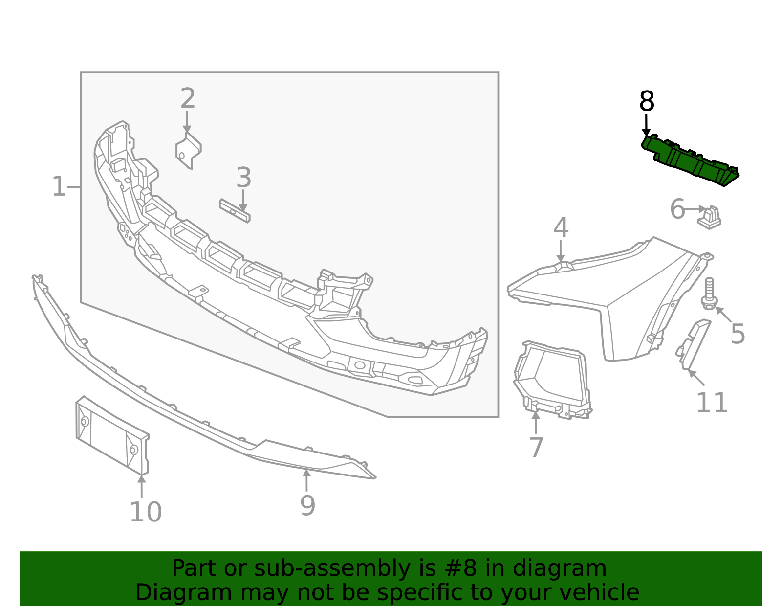 ぱやページ 2022-2025 Hyundai Santa Cruz Bumper Guide 86552-K5000 | OEM