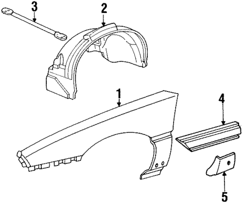 Exterior Trim - Fender for 1986 Pontiac Fiero #0