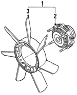 8970456800 - Cooling System: Fan Assembly for Honda: Passport Image