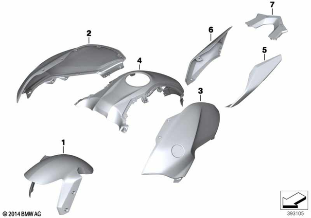 46618556223 - Body Equipment: Front Wheel Fender - Cordoba-blue for BMW-Motorrad Image